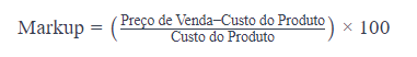 Fórmula do Markup